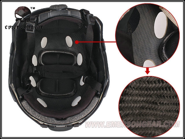 Carbon Fiber Fast PJ Helmet BK by Emerson