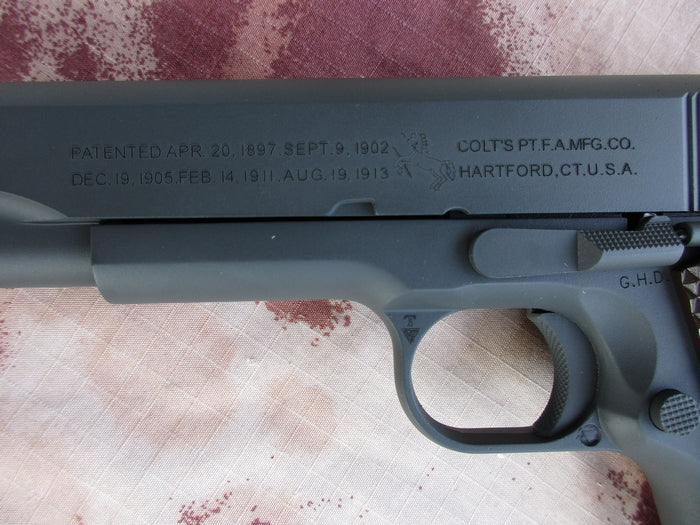 Colt M1911A1 .45 Anniversary Co2 Full Metal Scritte e Loghi Originali Colt by Kwc per Cybergun