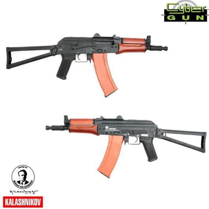 AK74SU Full Wood & metal Scritte e Loghi Orinali AEG by Cybergun