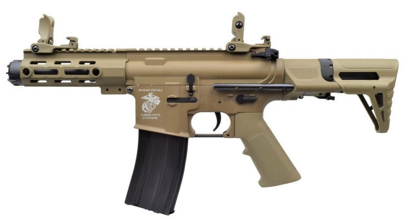 DBoys PDW M4 Full Metal 5" 1-4 Aluminum RIS Tan Li-Po Ready by DBoys
