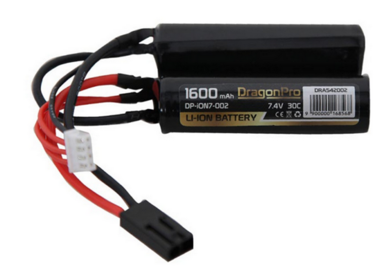Li-ion Battery 7,4v 1600mAh 30C DP-iON7-002 (1+1) 67x20mm. Batteria Li-ion by Dragonpro