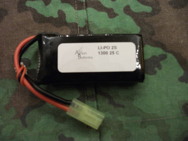 Li-Po Batteria A-B 7,4v. 1300mah 25C+
