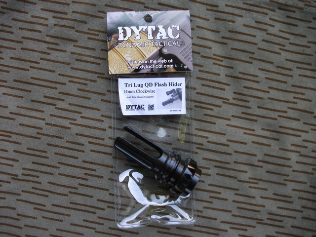 Tri Lug QD Flash Hider 14mm Clockwise