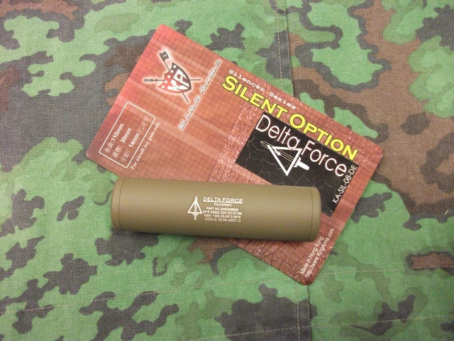 Silenziatore Delta Force Tan Universale a Doppio Passo by King Arms