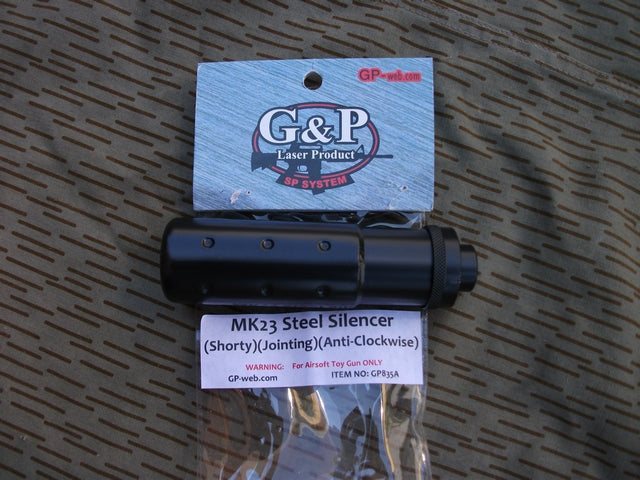 MK23 Steel Silencer Silenziatore in Acciaio Shorty by G&P