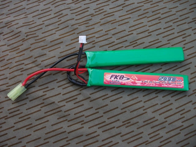 Li-Po Batteria "Double" 2000 mAh 7.4v. 25C by Fkb