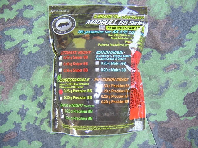 Madbull Precision BB Biodegradable 0,25 FDA Approved Diametro 5,95