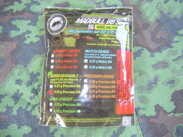 Madbull Precision BB Biodegradable 0,20 FDA Approved Diametro 5.95