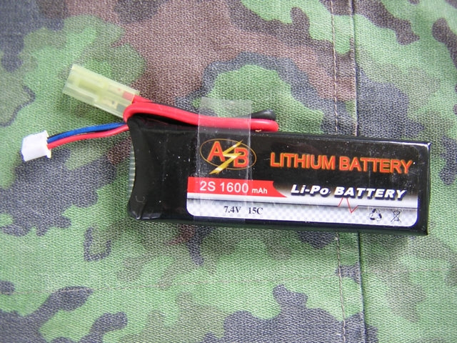 Li-Po Batteria AB 1600mAh 7,4v. 15C+