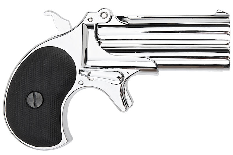 Derringer "Silver - Chrome" Full Metal Double Barrel 6mm. GNB by Maxtact