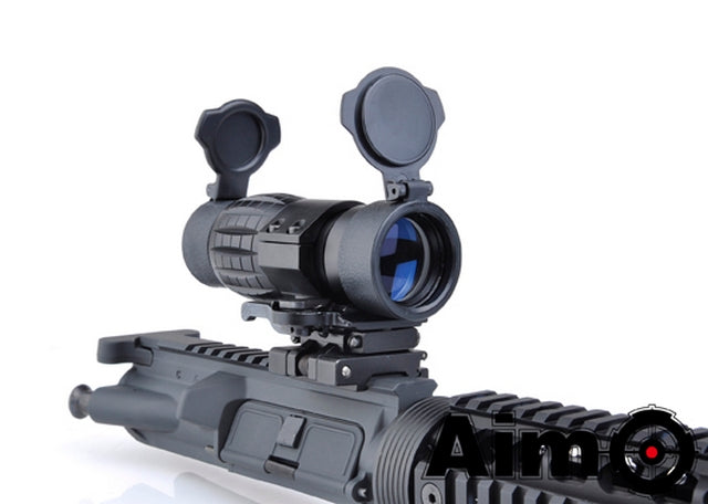 ET Style 4X FXD Magnifier With Adjustable QD Mount by Aim-O