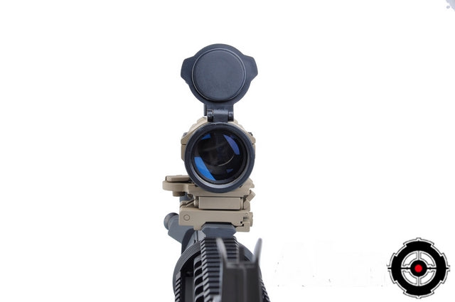 ET Style 4X FXD Tan Magnifier With Adjustable QD Mount by Aim-O
