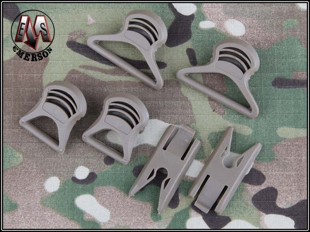 FAST Helmet Goggle Swivel Clips Tan by Emerson