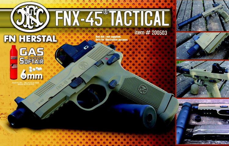 FN FNX-45 Tactical Dark Earth Gas Blow Back by Vfc per Cybergun