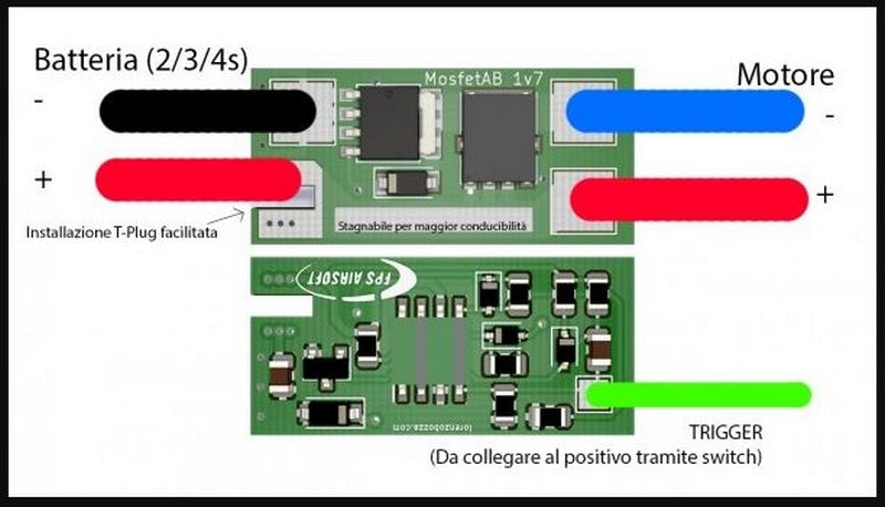 FPS Mosfet Micro Active Brake + Airsoft T-Plug by FPS Airsoft