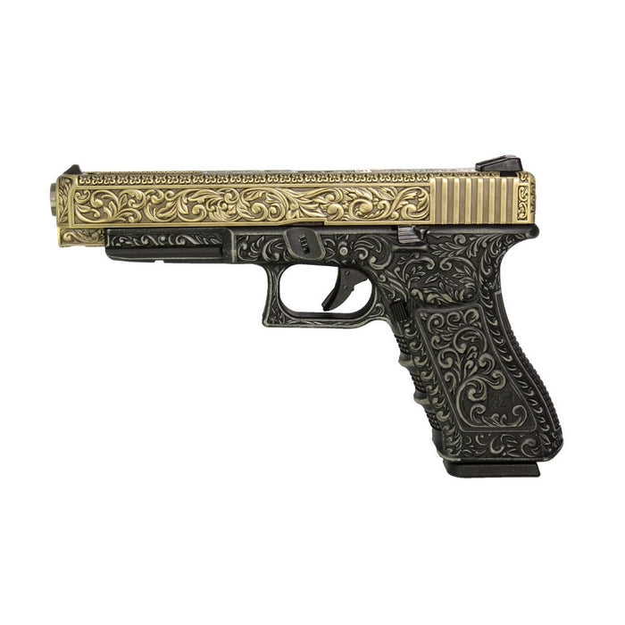 G34 Classic Floral Pattern - Ivory - With UPC Pistol Display Case by We