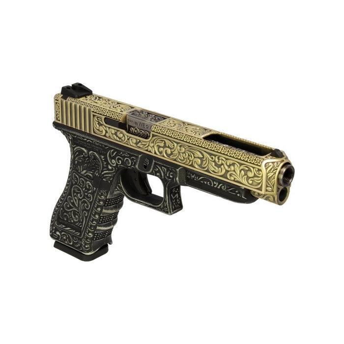 G34 Classic Floral Pattern - Ivory - With UPC Pistol Display Case by We