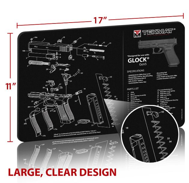 Glock Gen 5 Gun Cleaning Mat Tappetino Manutenzione b TekMat