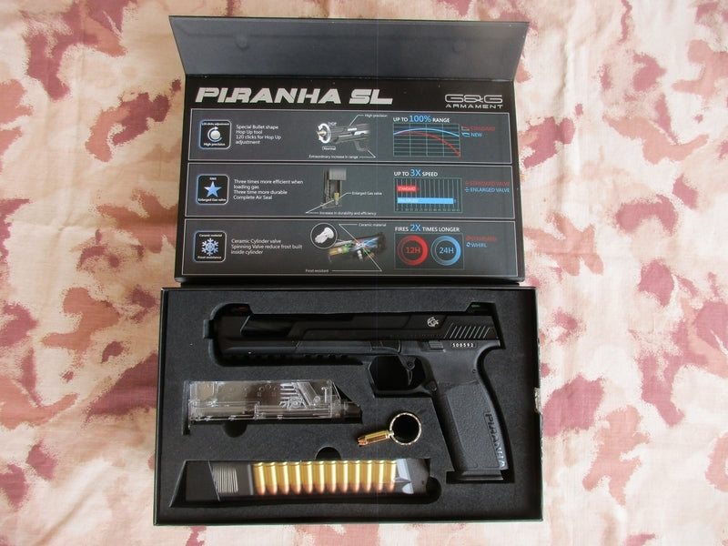G&G Piranha SL GBB Gas Blow Back Pistol by G&G