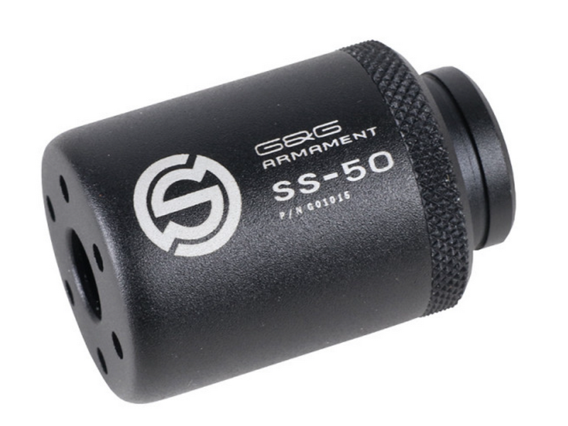 G&G SS-50 Mock Suppressor - Silencer - Silenziatore - Barrel Extension 14mm. CCW G-01-015 by G&G