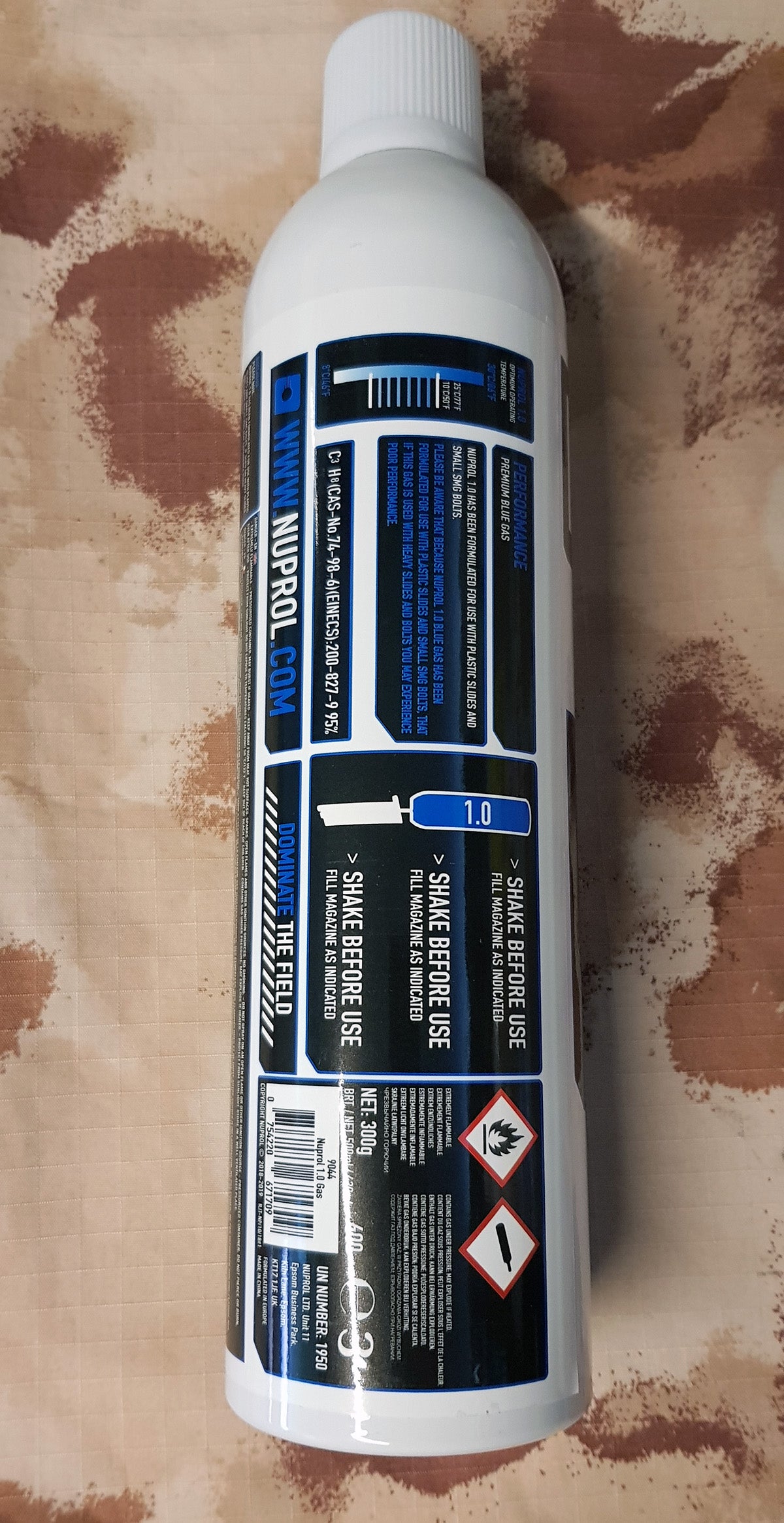 NUPROL 1.0 Performance Premium Blue Gas 500ml Gas Black by We