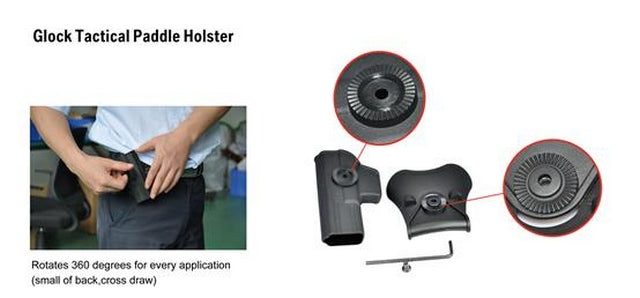 Cytac G17-G19-G23-G32 Tactical Paddle Holster Fobus Type Fondina by Cytac Tech.