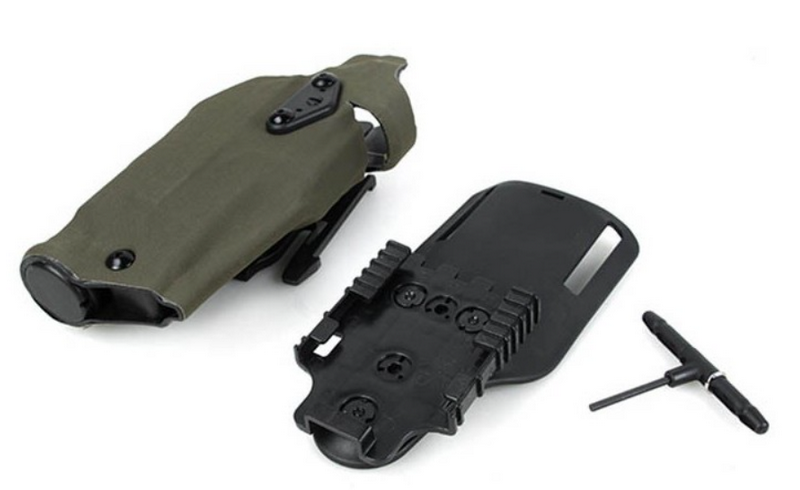TMC G17 - G18 etc. 354DO ALS Optic and Flashlight Tactical BK BlackHolster by TMC