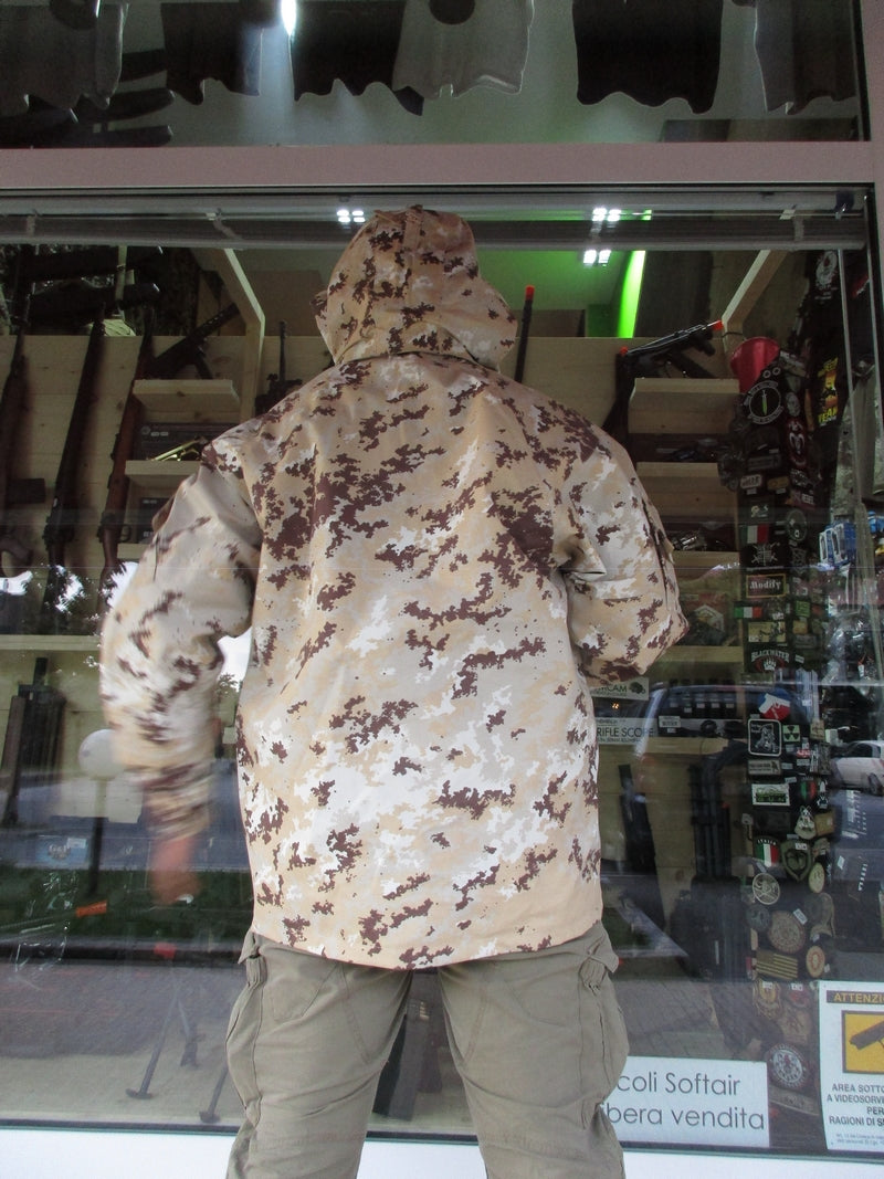 Goretex Trilaminato Completo E.I. Giaccone - Windstopper - Pantalone Vegetato Desert