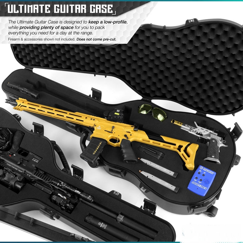Guitar Case Single Rifle - Pistol & Accessories Black Hard Case