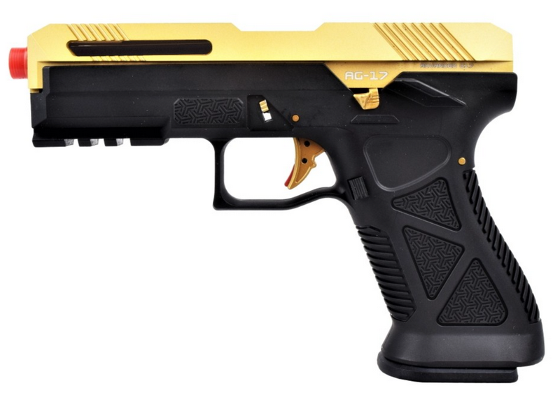 HFC G17 Type AG17 Golden Metal Slide Full GBB Gas Blow Back Hard Case con Valigetta by HFC