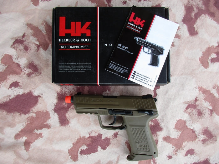 HK45CT Heckler&Koch CT45 Metal Slide Tan GBB Scarrellante by Vfc per Umarex