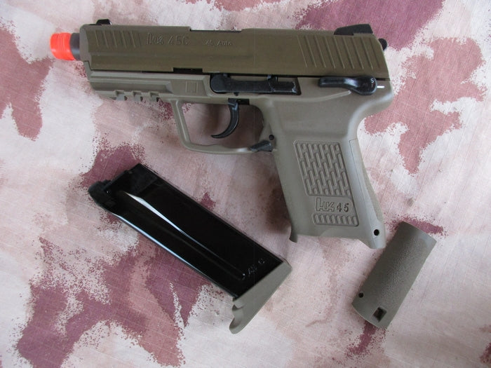 HK45CT Heckler&Koch CT45 Metal Slide Tan GBB Scarrellante by Vfc per Umarex