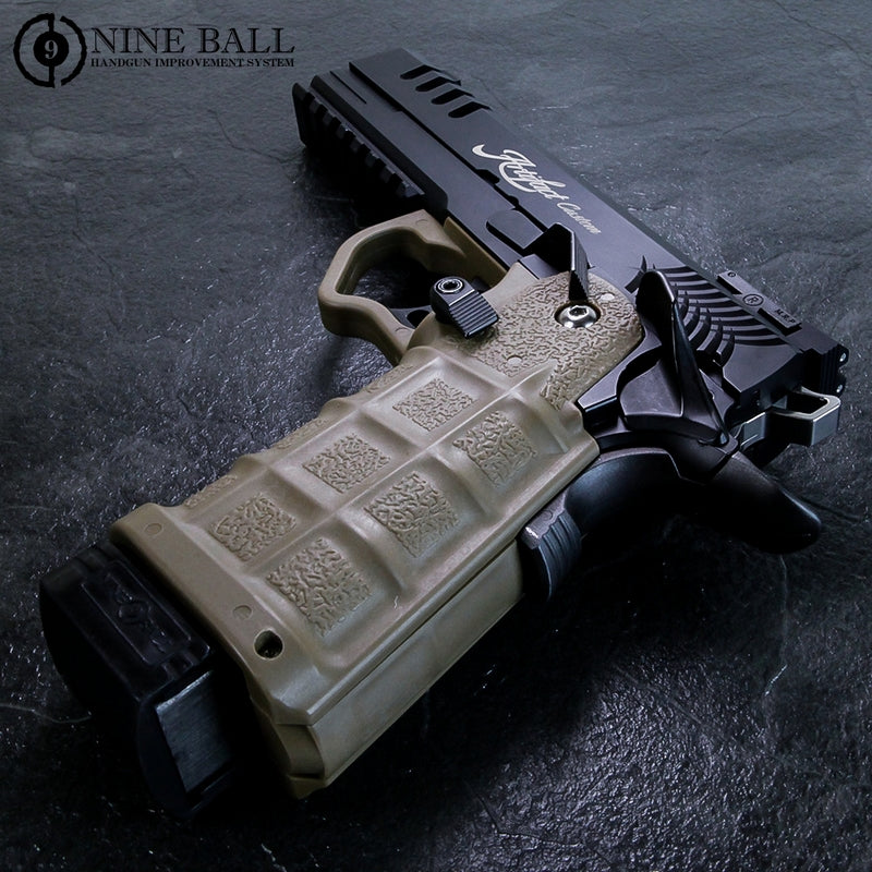 Hi-Capa 5.1 - 4.3 TM GB Series Custom Grip Tan by Nine Ball