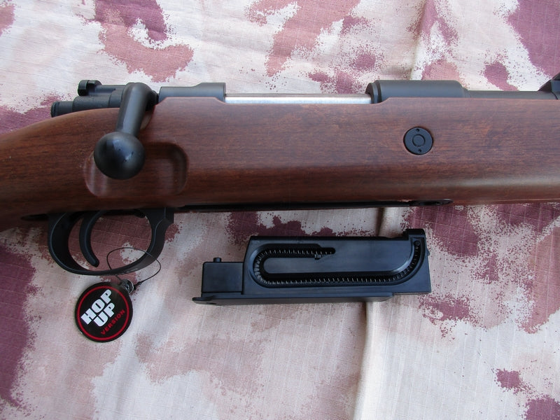 Mauser K98 KAR98K 98K Karabiner Full Metal Abs Wood type Stock Spring Bolt Action by Snow Wolf