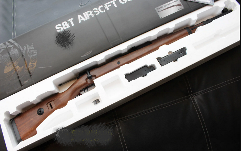 Mauser K98 KAR98K 98K Karabiner Full Metal Abs Wood type Stock Spring Bolt Action by Snow Wolf