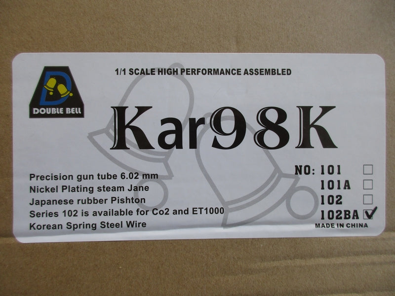 K98 KAR98K 98Karabiner 5 Shell Ejecting Gas Powered Full Wood & Metal by Double Bell