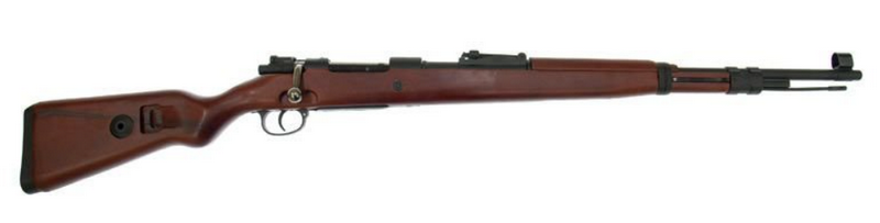 K98 KAR98K 98K Mauser World War II Shell Ejecting Full Wood & Metal Spring Power Rifle Replica by Double Bell