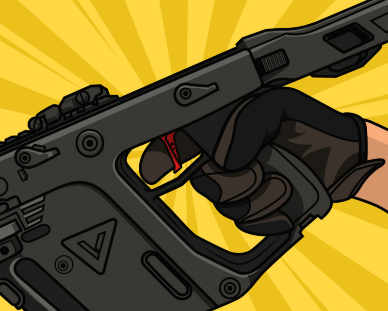 Krytac Kriss Vector SFT Speed Flat Trigger Red Crimson by Airtech Studios