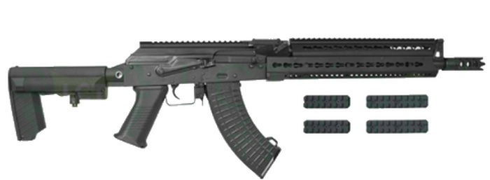 AK Type LTS KeyMod 13.5" Li-Po Ready Full Metal by LCT Airsoft