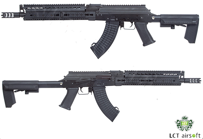 AK Type LTS KeyMod 13.5" Li-Po Ready Full Metal by LCT Airsoft