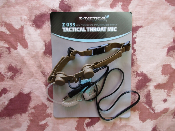 Laringofono Tan con Auricolare by Z-Tactical