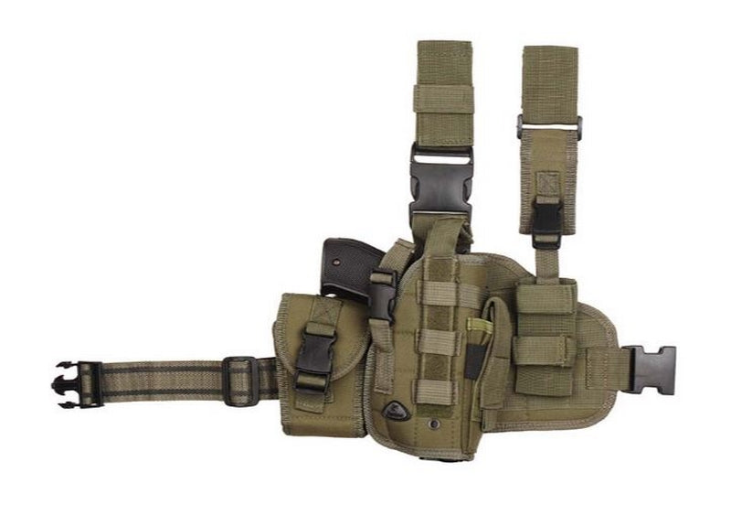 Leg Pistol Holster Right Hip MOLLE OD