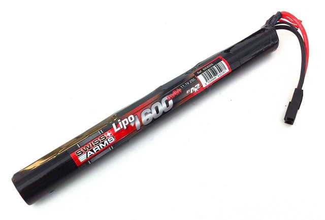 Li-Po 11.1v 1600mAh 25C Round Stick by Swiss Arms
