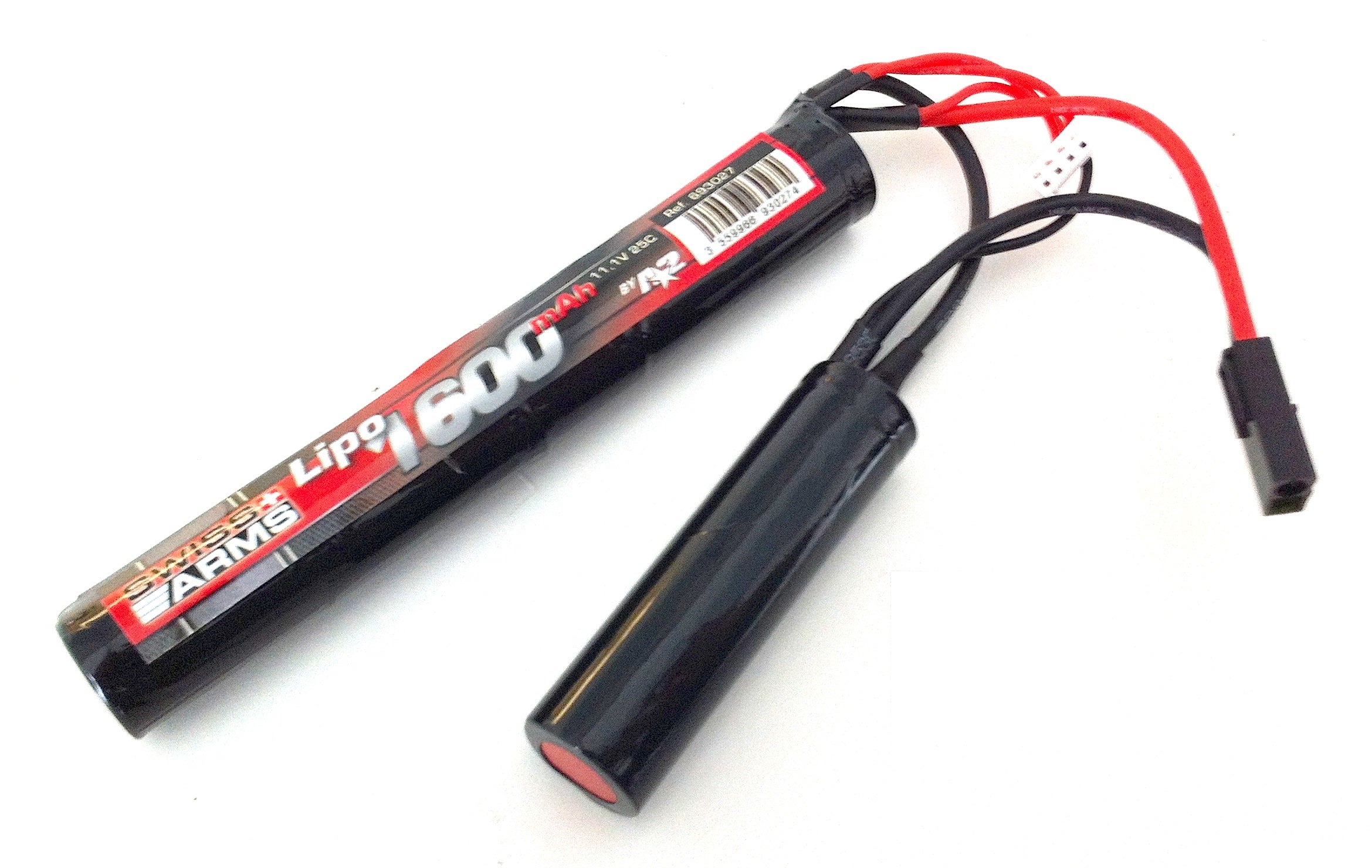 Li Po Batteria Softair 11.1v 1600mAh 25c Crane Stock by Swiss Arms