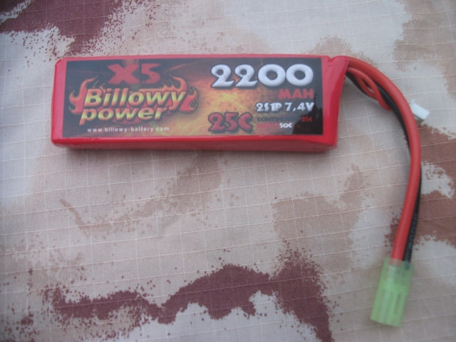 Li-Po Batteria 2200mAh 7,4v 25c by Billowy