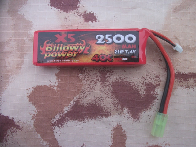 Li-Po Batteria 7,4v 2500mAh 40C by Billowy Power