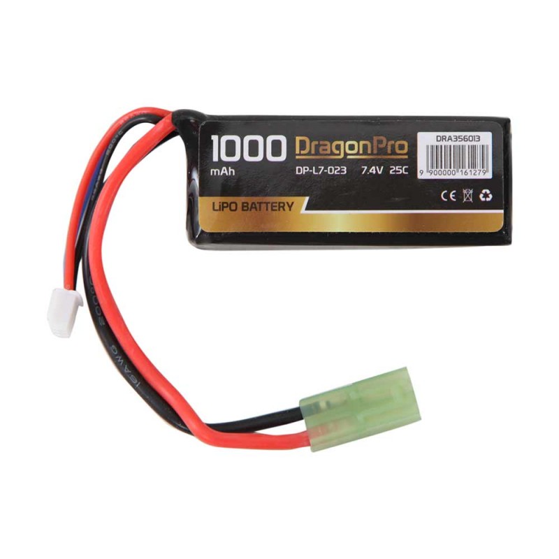 Li-Po Batteria DP-L7-023 7.4V 1000mAh 25C 70x26x13mm. by Dragonpro