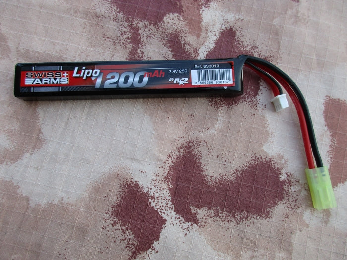 Li-Po Batteria Softair 1200mAh 7,4v by Swiss Arms