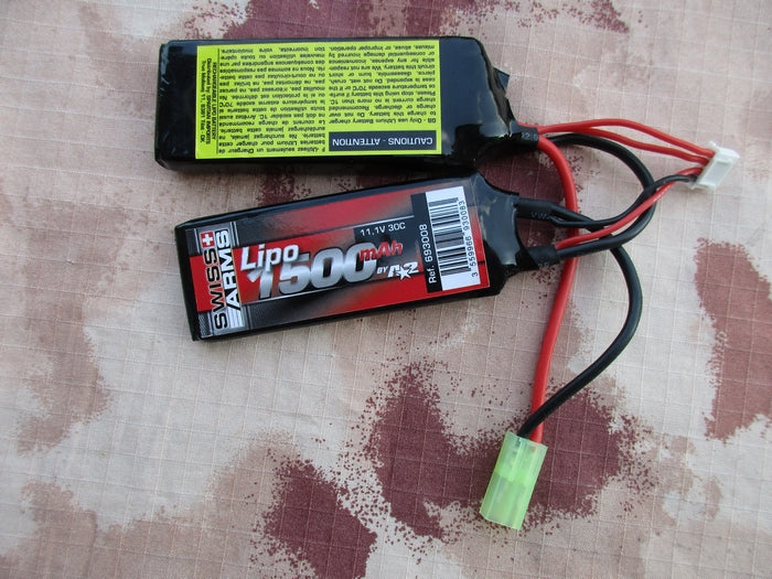 Li-Po Batteria Softair "Double" 1500mAh 11,1v. 30C by Swiss Arms