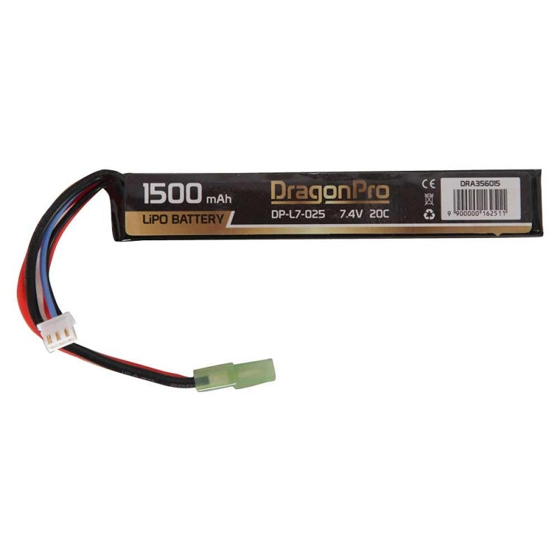 Li-Po Batteria 7.4V 1500mAh 20C 128x21x12.5mm DP-L7-025 by DragonPro